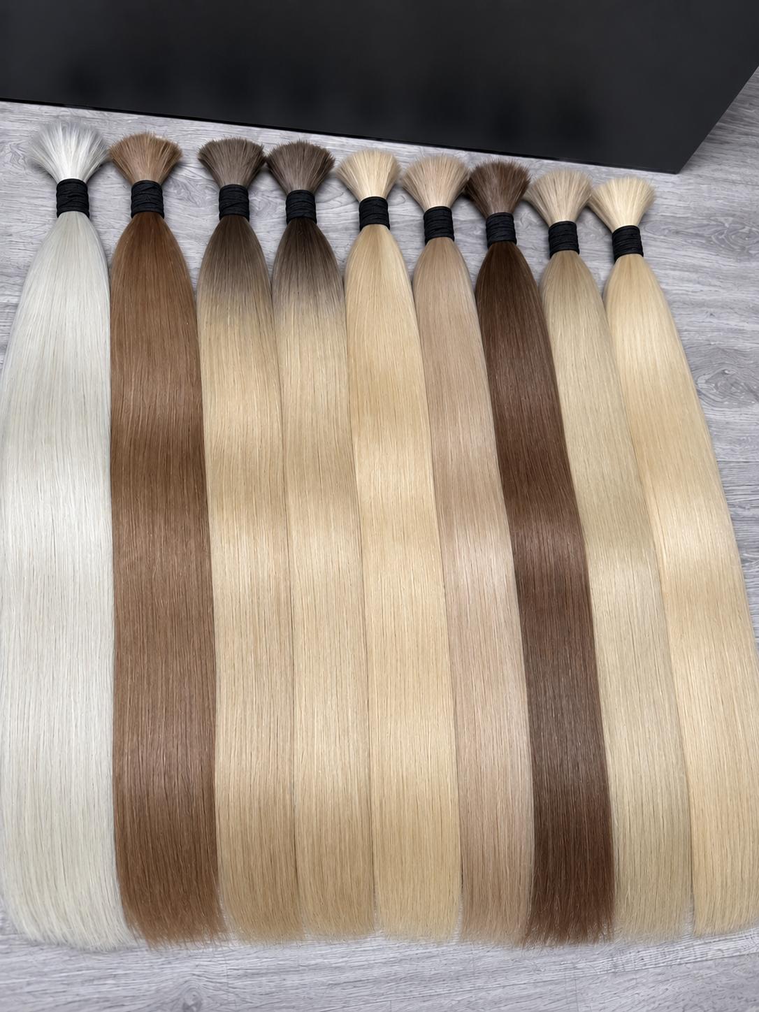 Paleta naturalnych włosów do przedłużania w Hair Evolution Factory